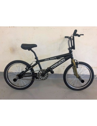 20" BMX Tornado - mat zwart / brons zwarte banden