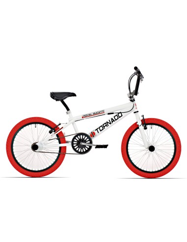 Freestyle BMX 20" Royal-Bugatti - wit met rode banden