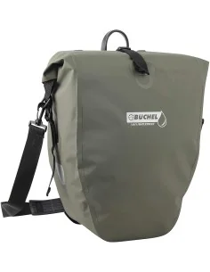 Enkele fietstas Büchel 100% waterdicht 25,4 liter - olijfgroen
