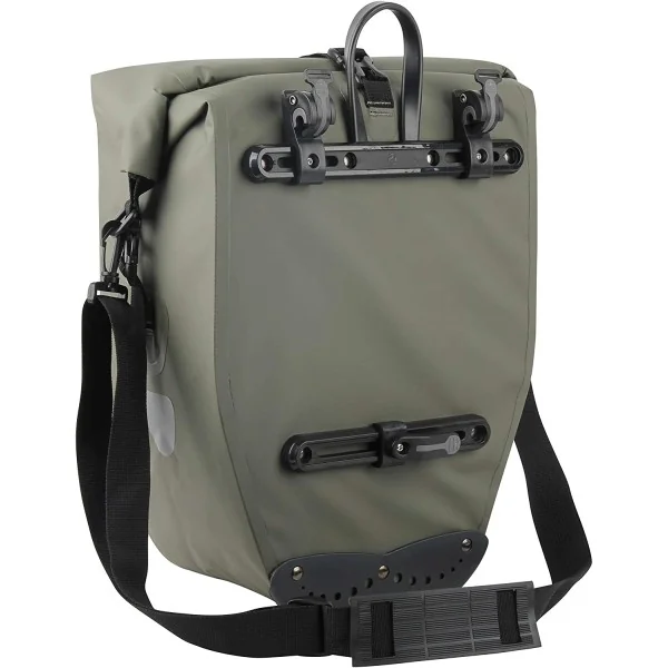 Enkele fietstas Büchel 100% waterdicht 25,4 liter - olijfgroen