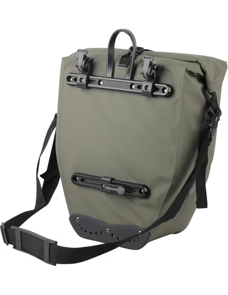 Enkele fietstas Büchel 100% waterdicht 25,4 liter - olijfgroen