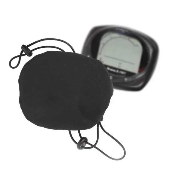 Beschermhoes voor stuurdisplay E-bike Mirage - trekkoord met gespen max.11x 8 cm - zwart