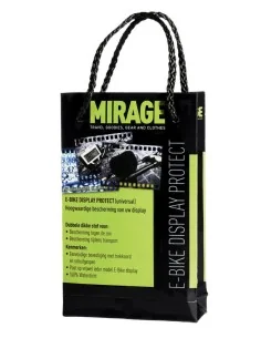Beschermhoes voor stuurdisplay E-bike Mirage - trekkoord met gespen max.11x 8 cm - zwart 2