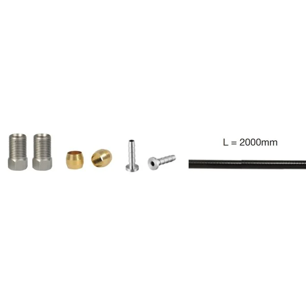 Remleidingset Elvedes vervanger voor Shimano SM-BH90 - extra soepel - 2 meter met aansluitmateriaal M8 x 0,75