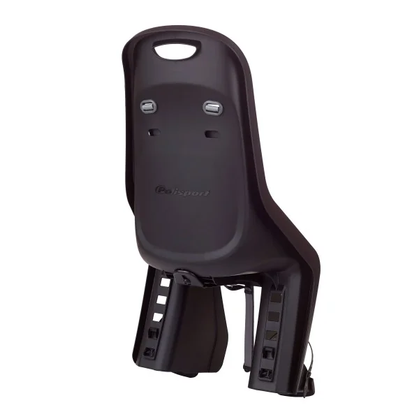 Kinderzitje achter Polisport Bubbly Maxi+ - met een MIK HD compatible dragerbevestiging - zwart / donkergrijs