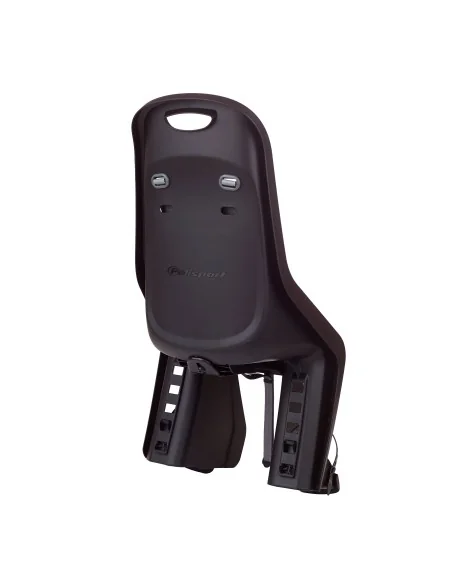 Kinderzitje achter Polisport Bubbly Maxi+ - met een MIK HD compatible dragerbevestiging - zwart / donkergrijs