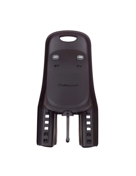 Kinderzitje achter Polisport Bubbly Maxi+ - met een MIK HD compatible dragerbevestiging - zwart / donkergrijs