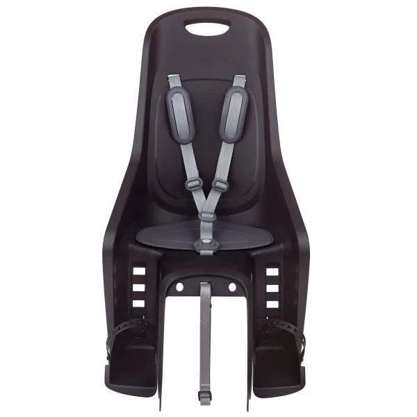 Kinderzitje achter Polisport Bubbly Maxi+ - met een MIK HD compatible dragerbevestiging - zwart / donkergrijs