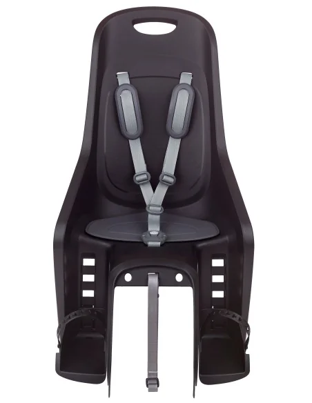 Kinderzitje achter Polisport Bubbly Maxi+ - met een MIK HD compatible dragerbevestiging - zwart / donkergrijs