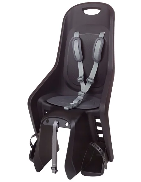 Kinderzitje achter Polisport Bubbly Maxi+ - met een MIK HD compatible dragerbevestiging - zwart / donkergrijs