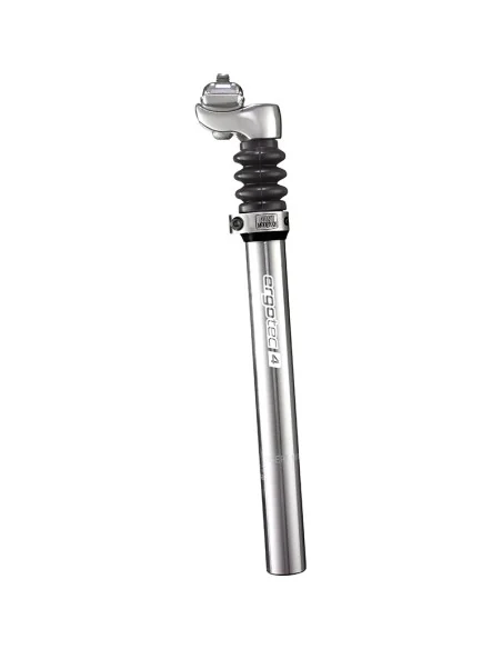 Telescopische verende zadelpen Ergotec Glide ø27.2 mm / 350 mm - zilver