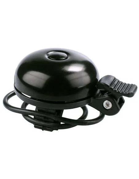 Fietsbel Simson Race met rubberen elastische bevestiging - zwart