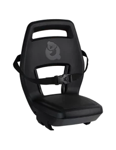 Kinderzitje achter Qibbel 6+ Junior 6+ met voetsteunen, gordel en beschermplaat - zwart/zwart 2