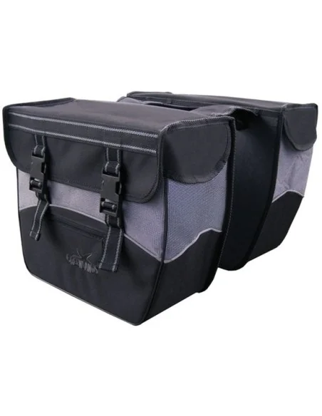 Dubbele fietstas Greenlands 34 liter 35 x 31 x 16 cm (2x) - zwart/wit