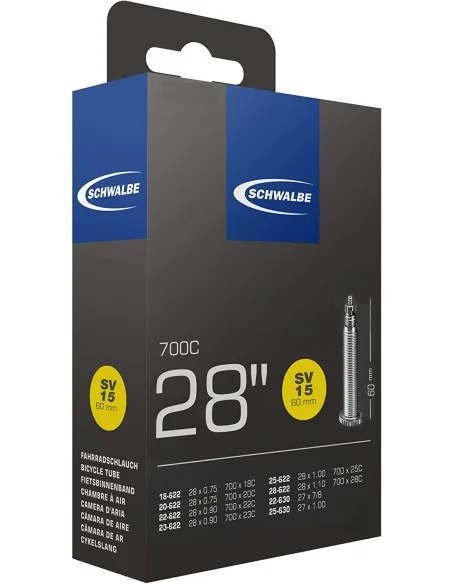 Binnenband Schwalbe SV15+ 28" / 18/28-622/630 - 60mm ventiel