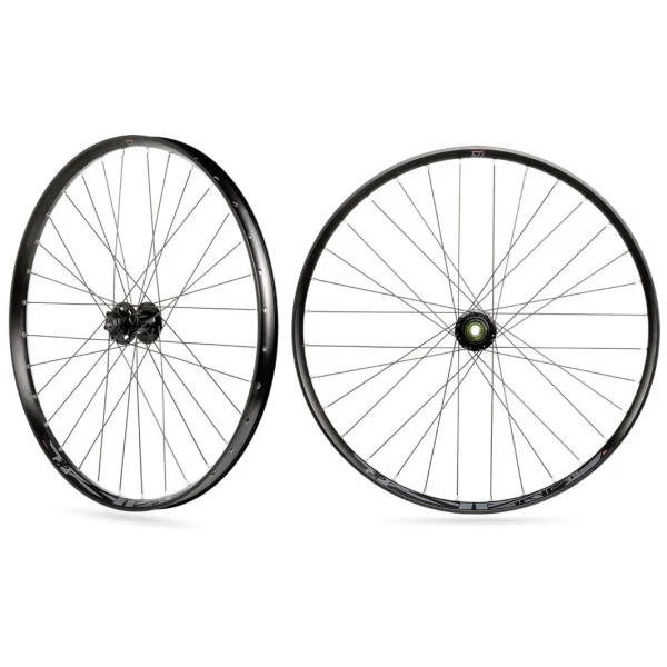 Wielset Rodi TRYP 35 27.5" / 650B met boost steekas 15x110 en 12x148 - 6 bouts remschijfbevestiging - 8/9/10/11 speed - zwart