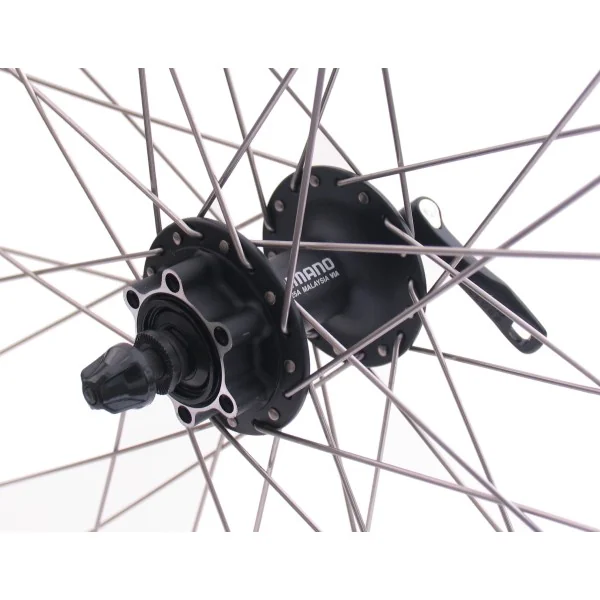 Voorwiel 26" / 559x19C Ryde Andra 30 velg met Shimano FH-M525 naaf voor 6 bouts remschijf - zwart
