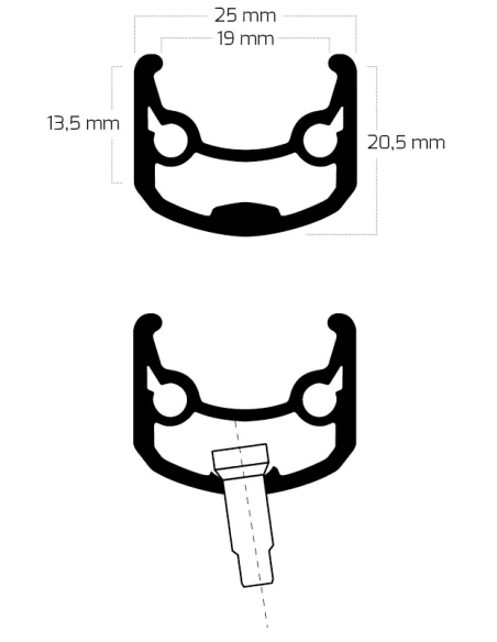Achterwiel 26" / 559x19C Ryde Andra 30 velg met Shimano FH-M525 8/9/10 speed naaf voor 6 bouts remschijf - zwart