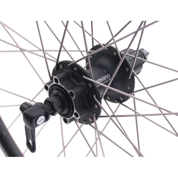 Achterwiel 26" / 559x19C Ryde Andra 30 velg met Shimano FH-M525 8/9/10 speed naaf voor 6 bouts remschijf - zwart