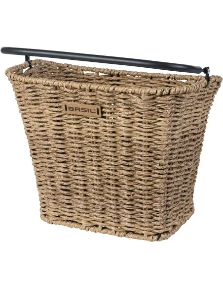 Fietsmand Basil Bremen Rattan Look KF 27 x 35 x 29 cm - seagrass