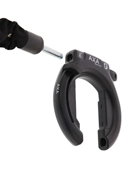Ringslot Axa Block XXL met ULC100 insteekketting en zadeltasje