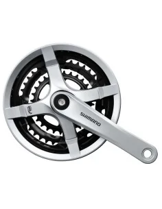 Crankstel 6/7/8-speed Shimano FC-TY501 - 175mm 48 x 38 x 28T - zilver