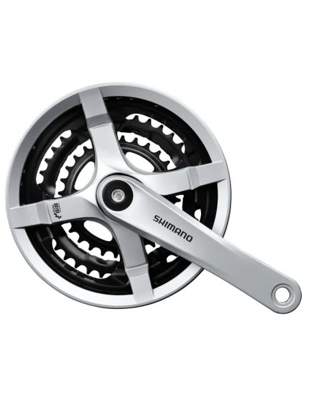 Crankstel 6/7/8-speed Shimano FC-TY501 - 175mm 48 x 38 x 28T - zilver