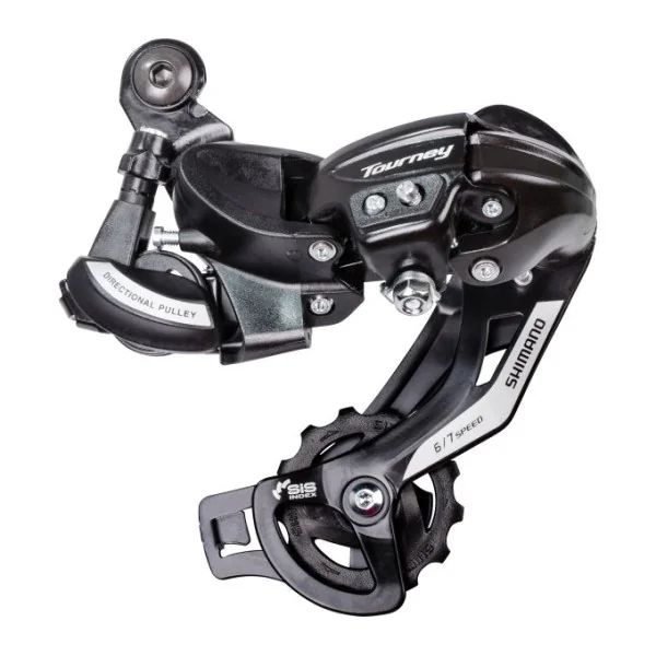 Achterderailleur 6/7-speed Shimano Tourney TY500 - directe montage (D-Type) - zwart
