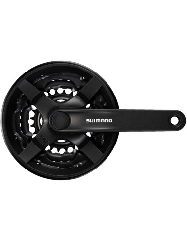 Crankstel 6/7/8 speed Shimano Tourney FC-TY301 met 170mm crankarm 42 x 34 x 24T - zwart (werkplaatsverpakking)