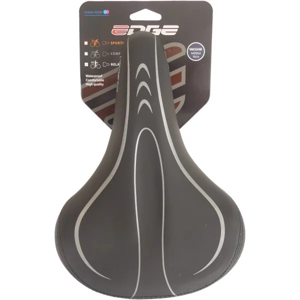 Fietszadel Edge Veneto incl. oppakbeugel en achterlicht - zwart