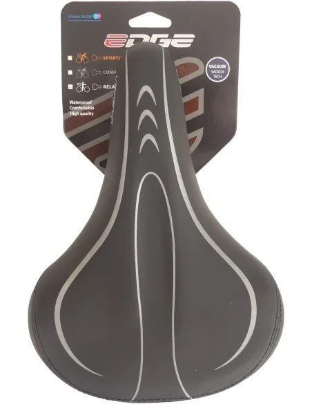 Fietszadel Edge Veneto incl. oppakbeugel en achterlicht - zwart