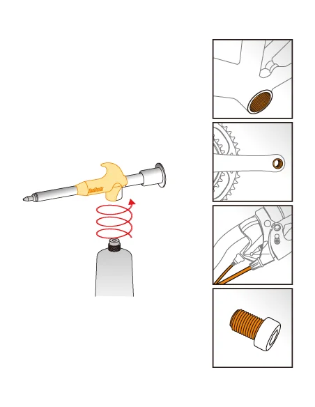 Vetspuit inclusief tube kopervet IceToolz C278 (120 ml)