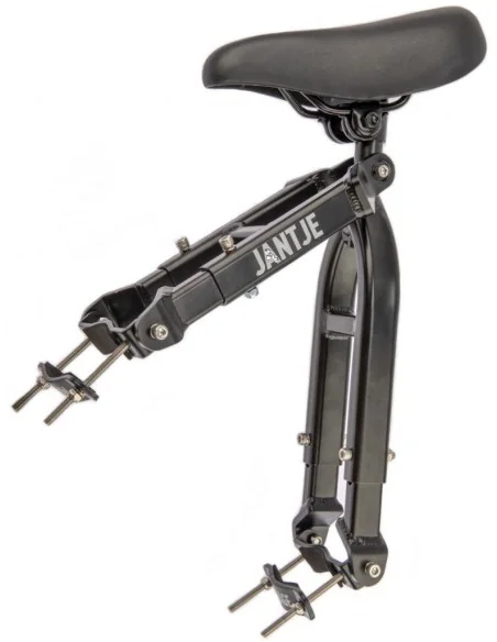 Zadel op buis Mirage Jantje inclusief voetsteunen universeel - zwart