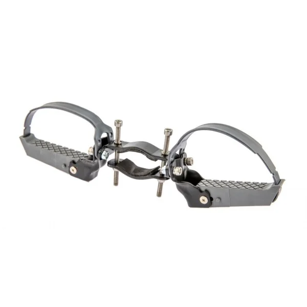 Zadel op buis Mirage Jantje inclusief voetsteunen universeel - zwart