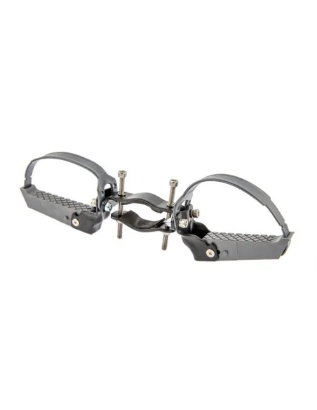 Zadel op buis Mirage Jantje inclusief voetsteunen universeel - zwart