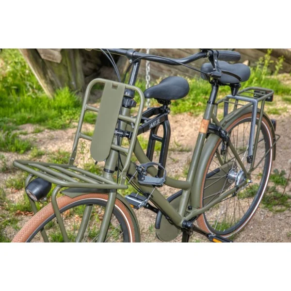 Zadel op buis Mirage Jantje inclusief voetsteunen universeel - zwart