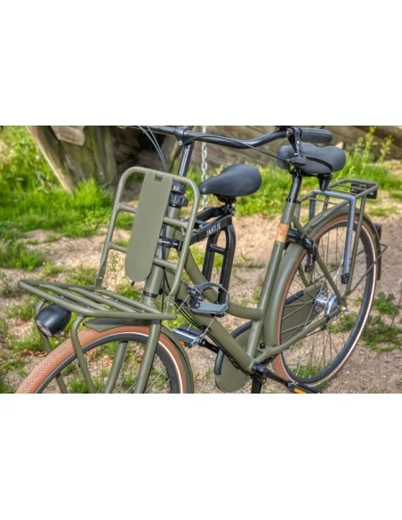 Zadel op buis Mirage Jantje inclusief voetsteunen universeel - zwart