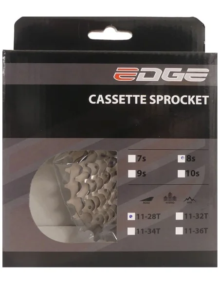 Cassette 8 speed Edge CS-M5008 11-28T - zilver