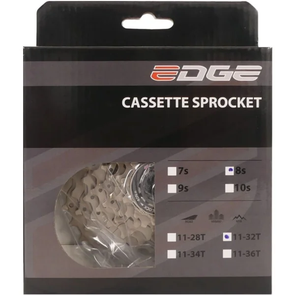 Cassette 8 speed Edge CS-M5008 11-32T - zilver