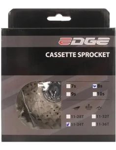 Cassette 8 speed Edge CS-M5008 11-34T - zilver