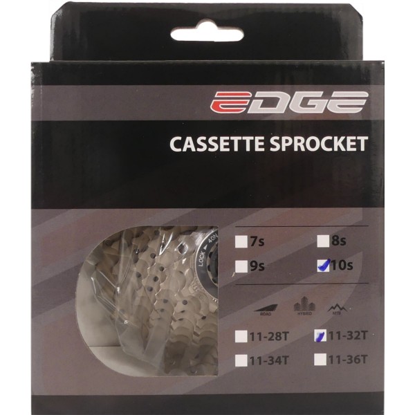 Cassette 10 speed Edge CSM6010 11-32T - zilver