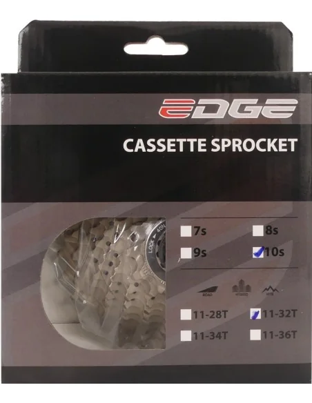 Cassette 10 speed Edge CS-M6010 11-32T - zilver
