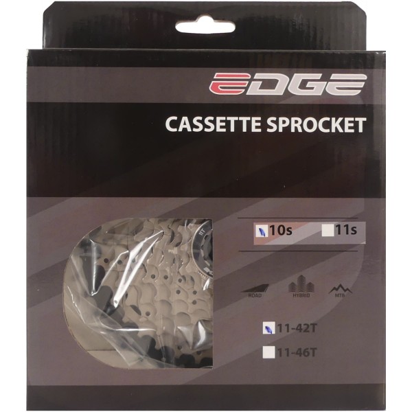 Cassette 10 speed Edge CSM6010 11-42T - zilver/zwart