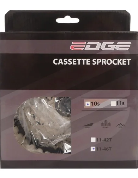 Cassette 10 speed Edge CS-M6010 11-46T -zilver/zwart