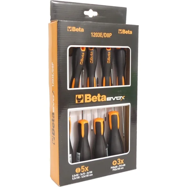 Schroevendraaierset Beta Tools Evox 1203E/D8P - 8 delig