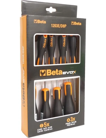 Schroevendraaierset Beta Tools Evox 1203E/D8P - 8 delig