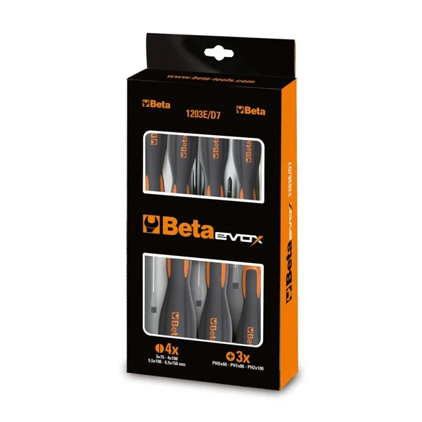 Schroevendraaierset Beta Tools Evox 1203E/D8P - 8 delig
