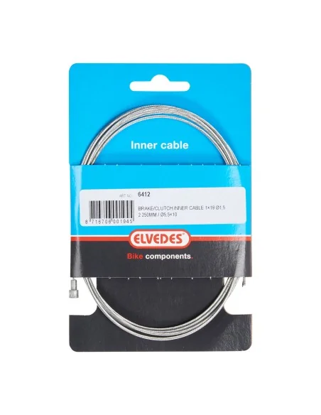 Rem binnenkabel Elvedes 2250 mm draads/verzinkt ø1,5mm V-nippel (op kaart)