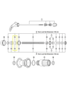 Afstandsbus links Shimano 8 mm