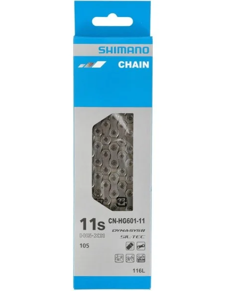 Ketting 11 speed Shimano HG601 105 Race/MTB/E-bike met Quick Link - 116 schakels (20 stuks werkplaatsverpakking)